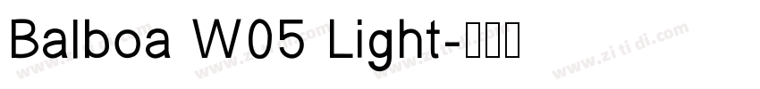 Balboa W05 Light字体转换